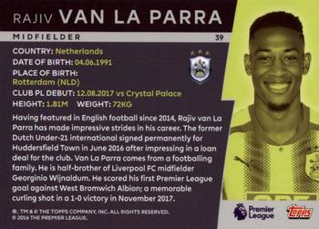 2018 Topps Platinum Premier League #39 Rajiv van La Parra Back