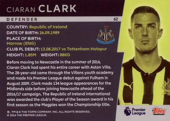 2018 Topps Platinum Premier League #62 Ciaran Clark Back