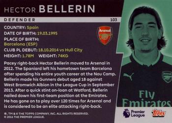 2018 Topps Platinum Premier League #103 Hector Bellerin Back