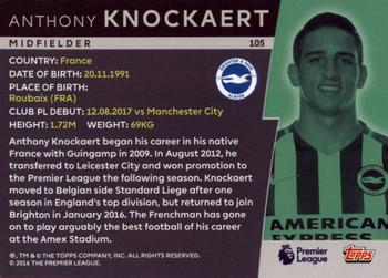 2018 Topps Platinum Premier League #105 Anthony Knockaert Back