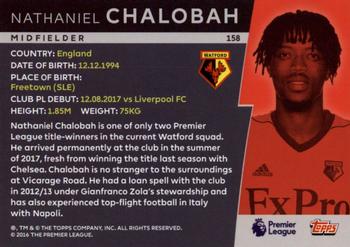 2018 Topps Platinum Premier League #158 Nathaniel Chalobah Back