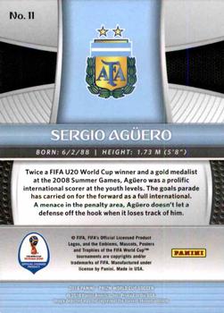 2018 Panini Prizm FIFA World Cup #11 Sergio Aguero Back