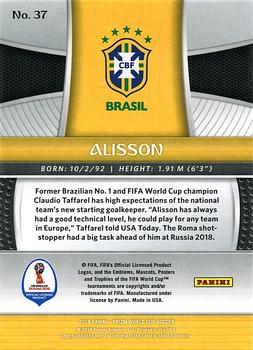 2018 Panini Prizm FIFA World Cup #37 Alisson Back