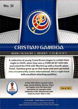 2018 Panini Prizm FIFA World Cup #51 Cristian Gamboa Back