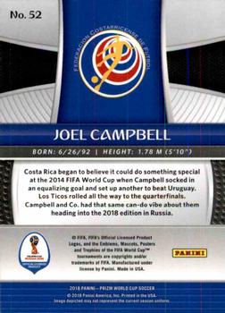 2018 Panini Prizm FIFA World Cup #52 Joel Campbell Back