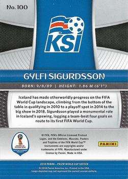 2018 Panini Prizm FIFA World Cup #100 Gylfi Sigurdsson Back
