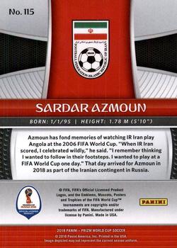 2018 Panini Prizm FIFA World Cup #115 Sardar Azmoun Back