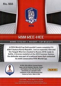 2018 Panini Prizm FIFA World Cup #188 Kee-hee Kim Back