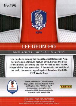2018 Panini Prizm FIFA World Cup #196 Keun-ho Lee Back