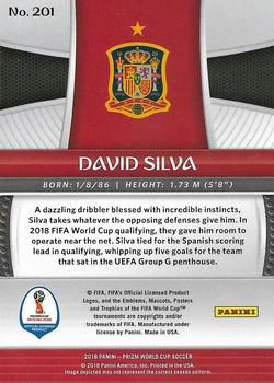 2018 Panini Prizm FIFA World Cup #201 David Silva Back