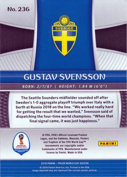 2018 Panini Prizm FIFA World Cup #236 Gustav Svensson Back