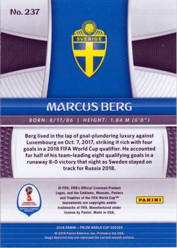 2018 Panini Prizm FIFA World Cup #237 Marcus Berg Back