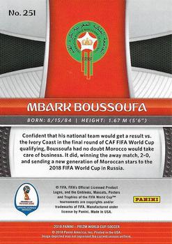 2018 Panini Prizm FIFA World Cup #251 Mbark Boussoufa Back