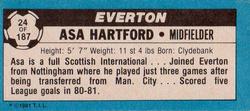 1981-82 Topps Footballer - Singles #24 Asa Hartford Back