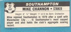 1981-82 Topps Footballer - Singles #92 Mike Channon Back
