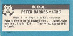 1981-82 Topps Footballer - Singles #114 Peter Barnes Back