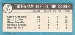 1981-82 Topps Footballer - Singles #162 Steve Archibald Back