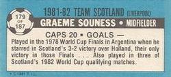 1981-82 Topps Footballer - Singles #179 Graeme Souness Back