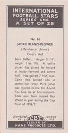 1958 Kane International Football Stars #14 Jackie Blanchflower Back