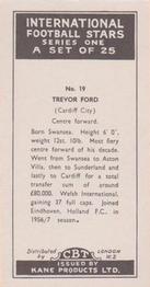 1958 Kane International Football Stars #19 Trevor Ford Back
