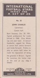 1958 Kane International Football Stars #25 John Charles Back