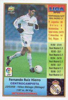 1997-98 Mundicromo Sport Las Fichas de La Liga #12 Fernando Hierro Back