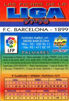 1997-98 Mundicromo Sport Las Fichas de La Liga #22 Escudo Back