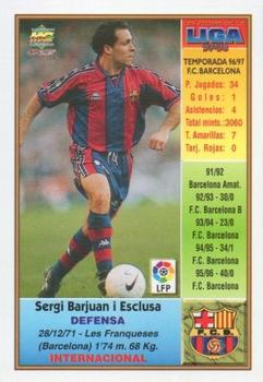 1997-98 Mundicromo Sport Las Fichas de La Liga #28 Sergi Back
