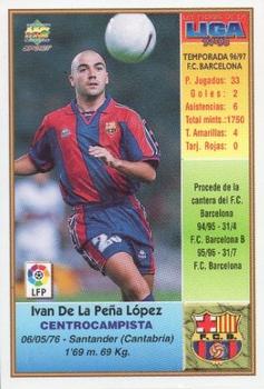 1997-98 Mundicromo Sport Las Fichas de La Liga #36 Ivan De la Pena Back