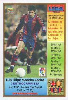 1997-98 Mundicromo Sport Las Fichas de La Liga #40b Figo Back