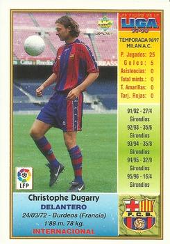 1997-98 Mundicromo Sport Las Fichas de La Liga #41b Dugarry Back