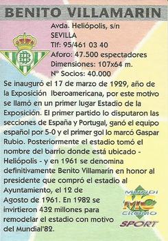 1997-98 Mundicromo Sport Las Fichas de La Liga #66 Estadio Benito Villamarin Back