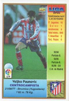 1997-98 Mundicromo Sport Las Fichas de La Liga #102a Paunovic Back