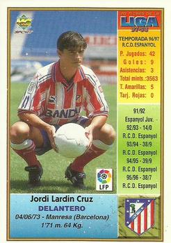 1997-98 Mundicromo Sport Las Fichas de La Liga #105 Lardin Back