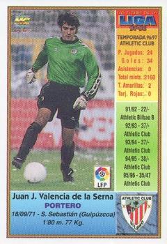 1997-98 Mundicromo Sport Las Fichas de La Liga #111 Juan Jose Valencia Back