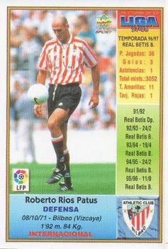 1997-98 Mundicromo Sport Las Fichas de La Liga #116 Roberto Rios Back