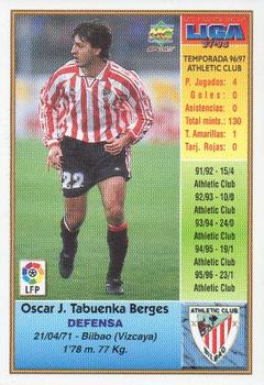 1997-98 Mundicromo Sport Las Fichas de La Liga #117a Oskar Tabuenka Back