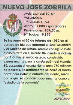1997-98 Mundicromo Sport Las Fichas de La Liga #129 Estadio Jose Zorrilla Back