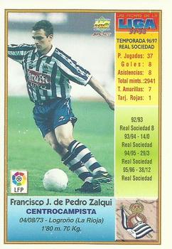 1997-98 Mundicromo Sport Las Fichas de La Liga #161 De Pedro Back