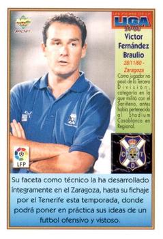 1997-98 Mundicromo Sport Las Fichas de La Liga #172 V. Fernandez Back