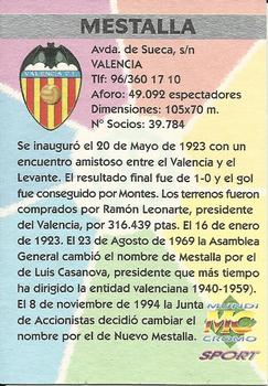 1997-98 Mundicromo Sport Las Fichas de La Liga #192 Mestalla Stadium Back