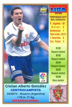 1997-98 Mundicromo Sport Las Fichas de La Liga #290 Kily Gonzalez Back