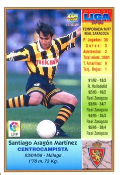 1997-98 Mundicromo Sport Las Fichas de La Liga #292 Aragon Back