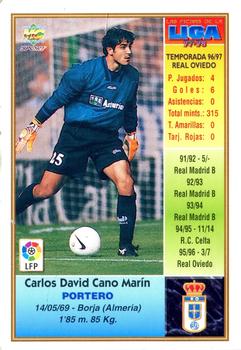 1997-98 Mundicromo Sport Las Fichas de La Liga #342a Cano Back