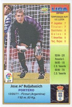 1997-98 Mundicromo Sport Las Fichas de La Liga #342b Buljubasich Back