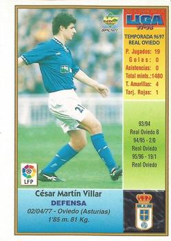 1997-98 Mundicromo Sport Las Fichas de La Liga #346 Cesar Back