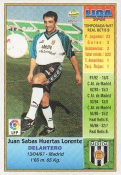 1997-98 Mundicromo Sport Las Fichas de La Liga #378 Sabas Back