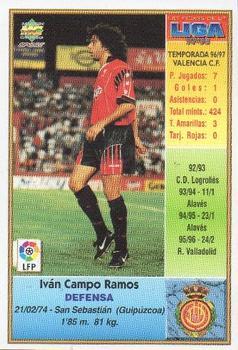 1997-98 Mundicromo Sport Las Fichas de La Liga #412 Ivan Campo Back
