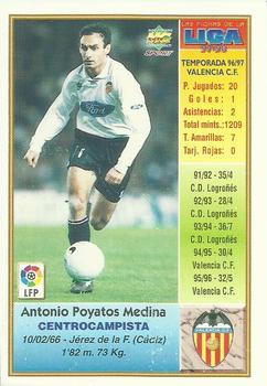 1997-98 Mundicromo Sport Las Fichas de La Liga #201 Poyatos Back