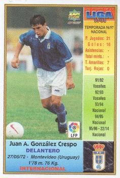 1997-98 Mundicromo Sport Las Fichas de La Liga #353 Juan Gonzalez Back